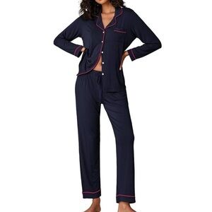 NWT Ekouaer Long Sleeve Super Soft Pajama Set Sz XS